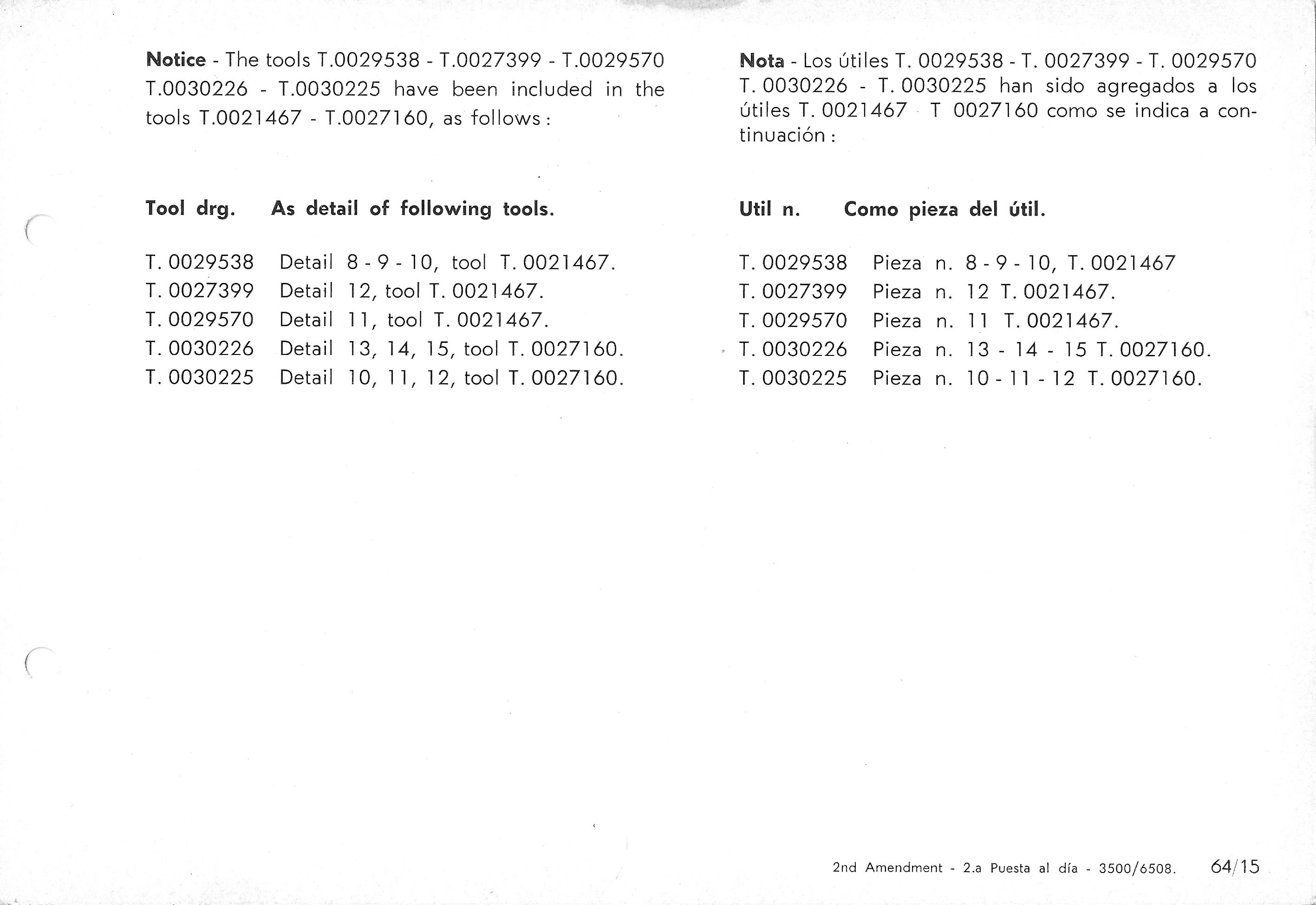 Vespa Service Station Manual 64-15