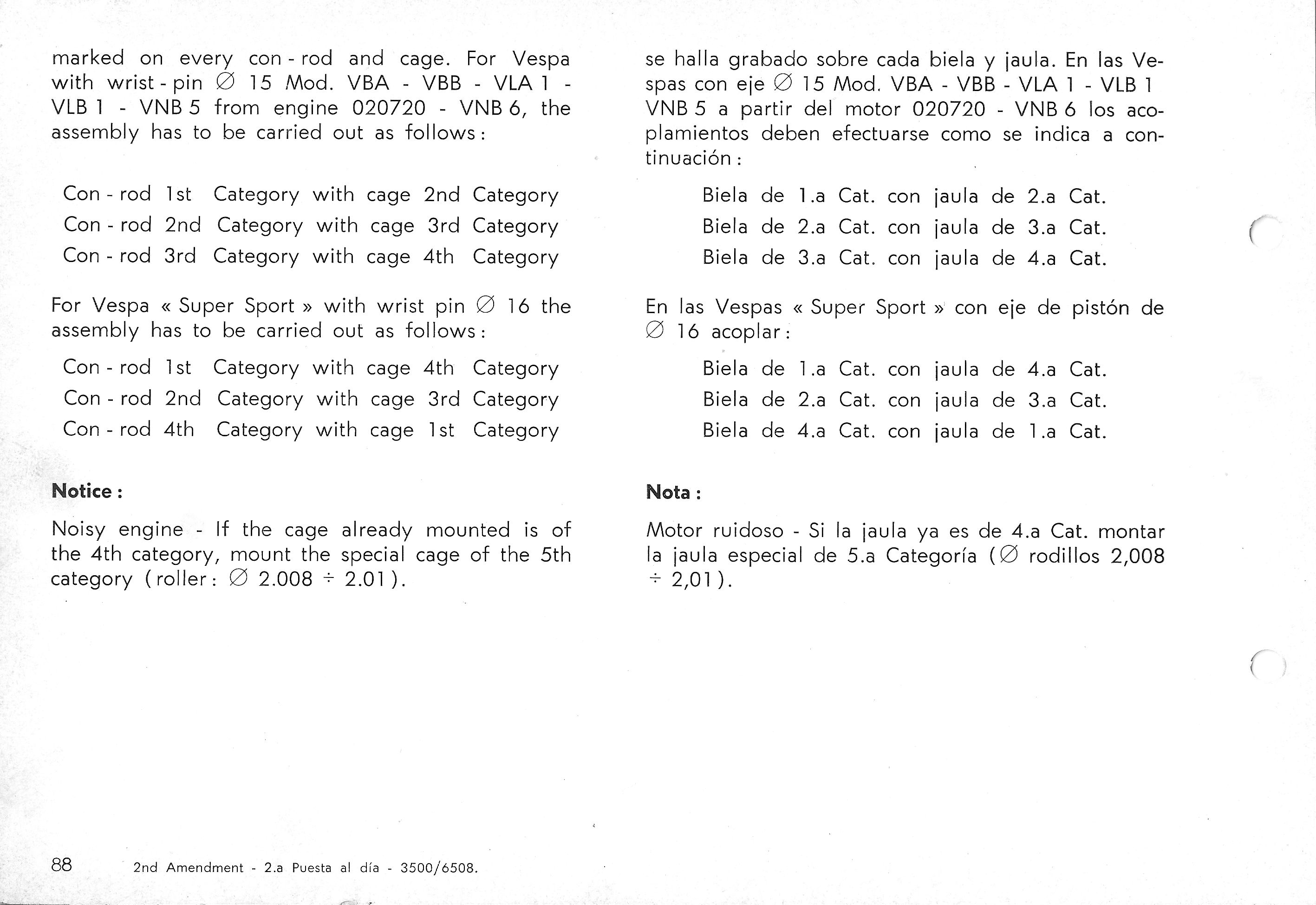 Vespa Service Station Manual 88