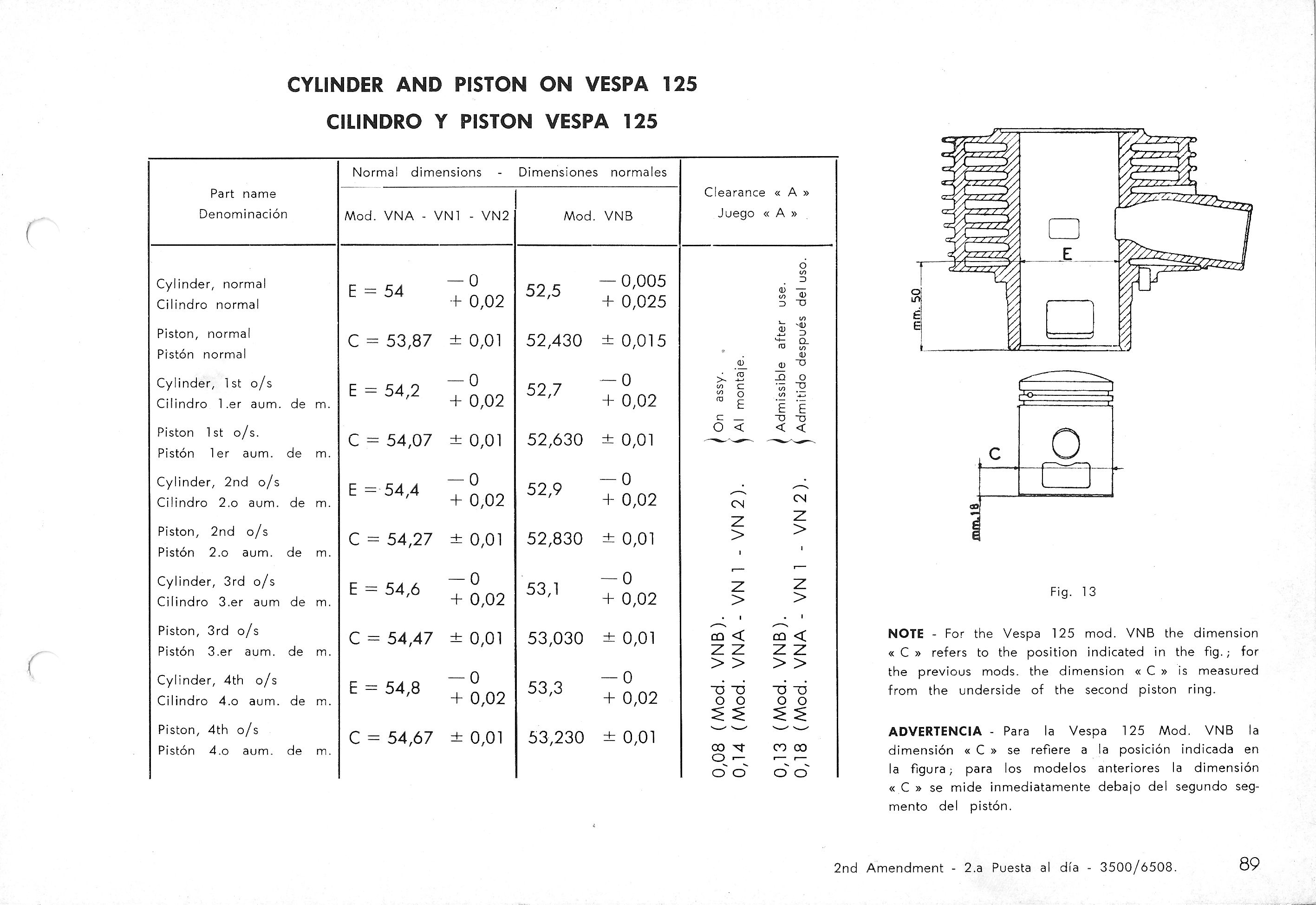 Vespa Service Station Manual 89-