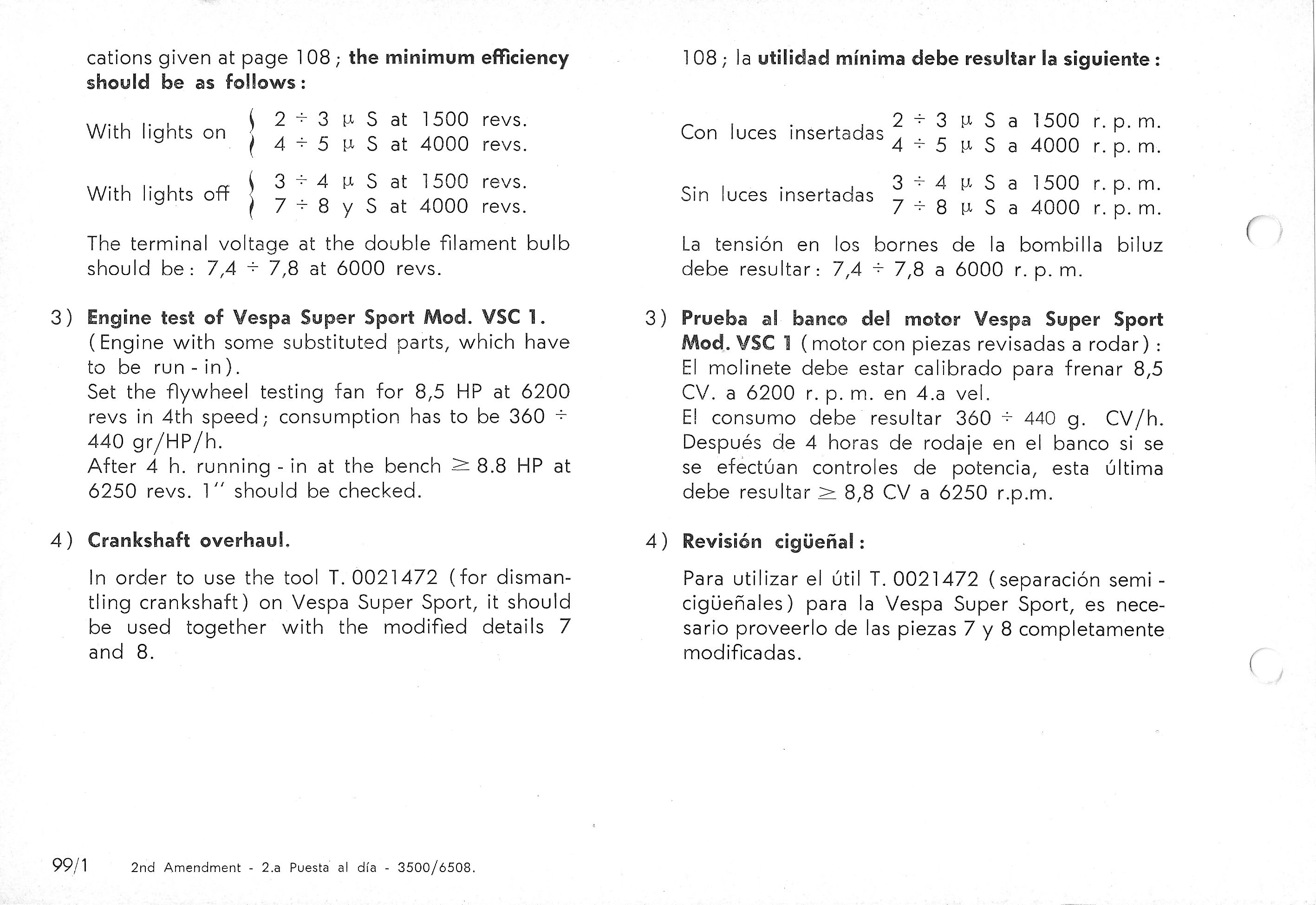 Vespa Service Station Manual 99-1