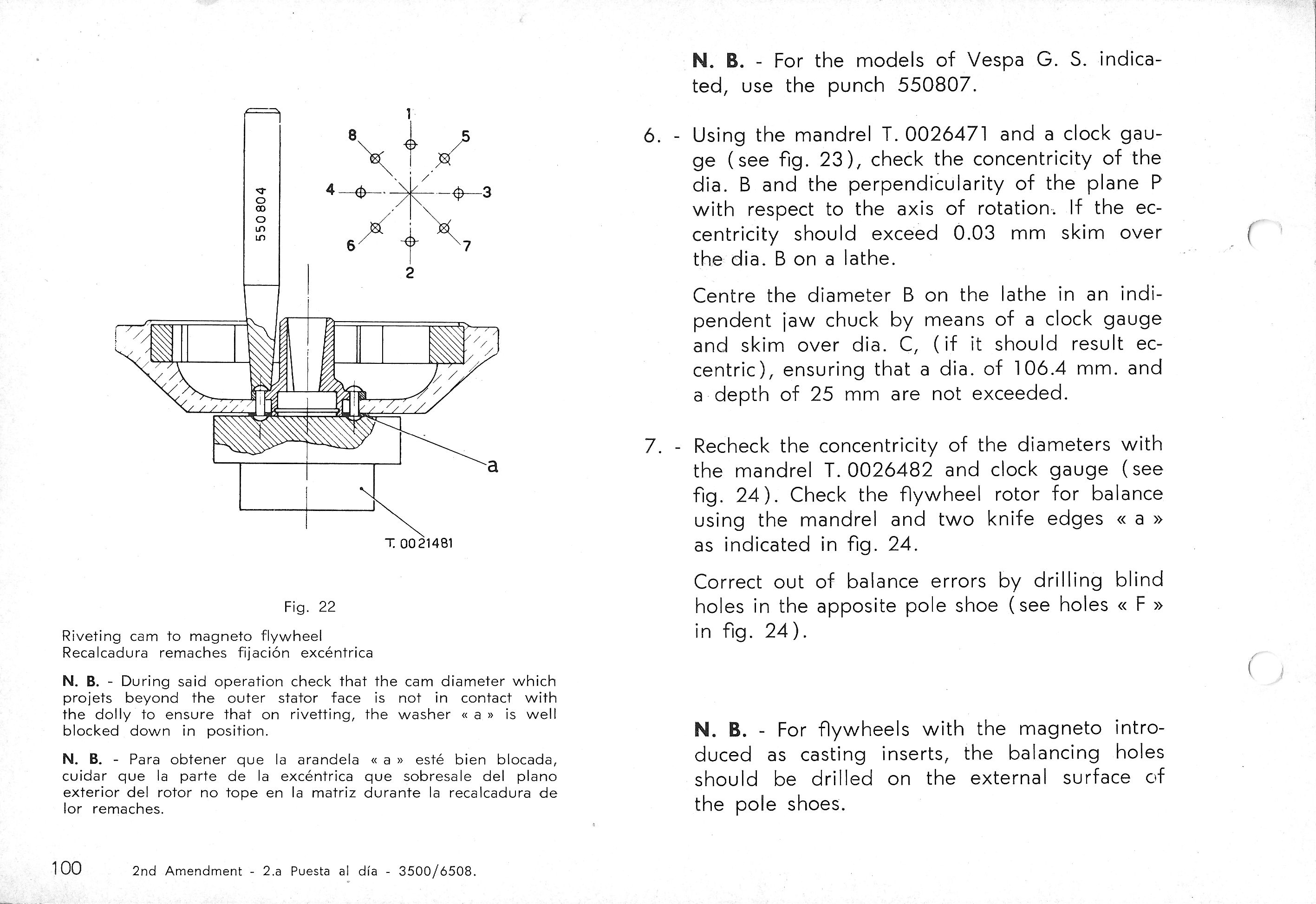 Vespa Service Station Manual 100
