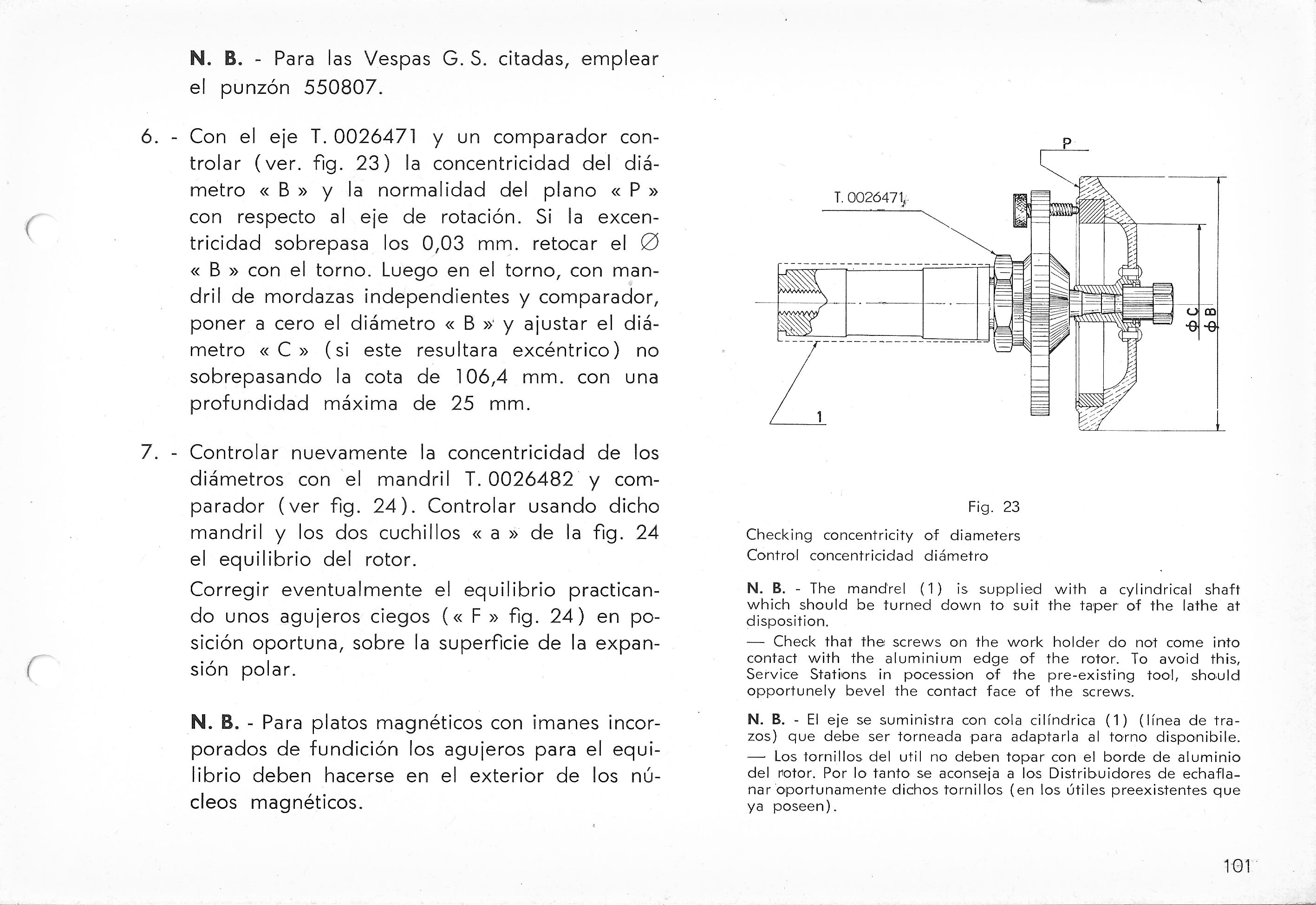 Vespa Service Station Manual 101