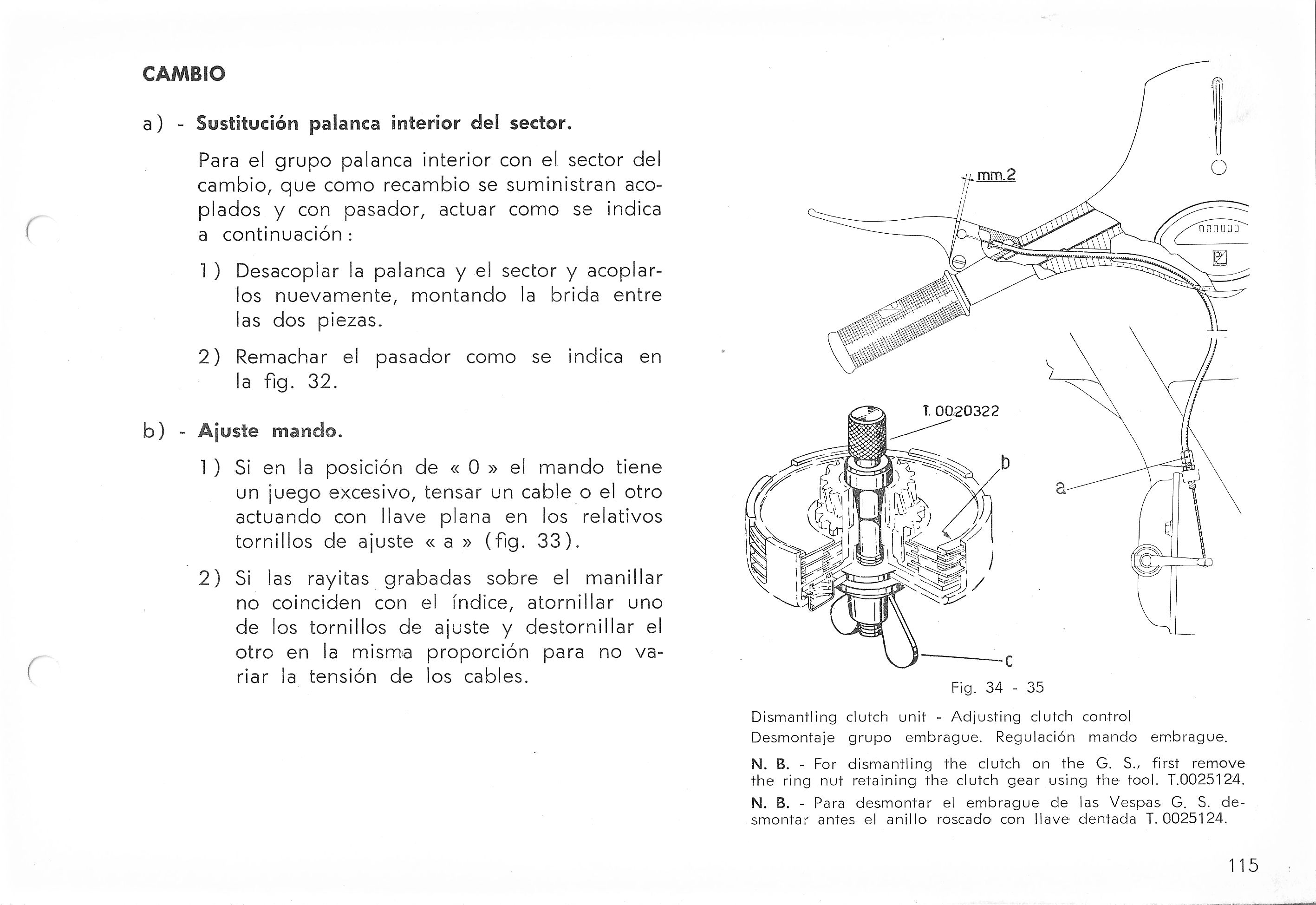 Vespa Service Station Manual 115