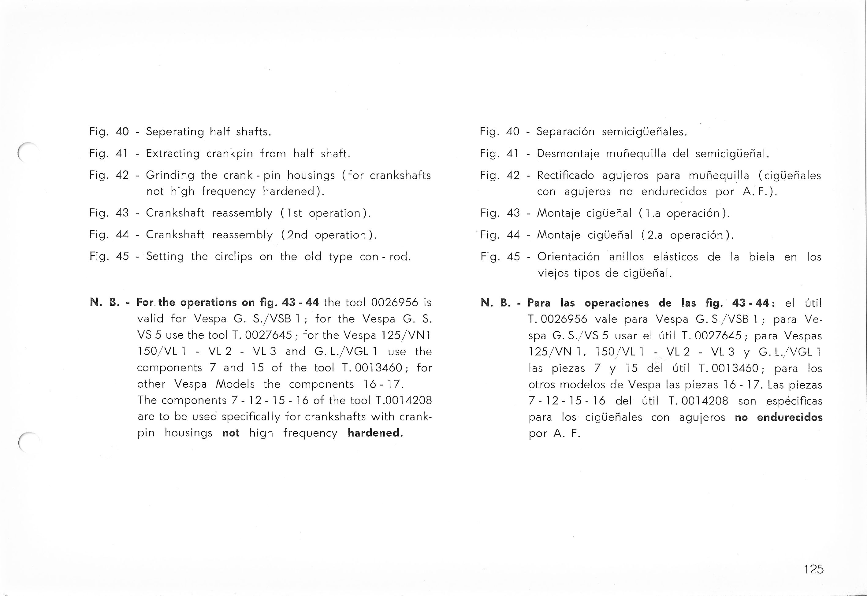 Vespa Service Station Manual 125