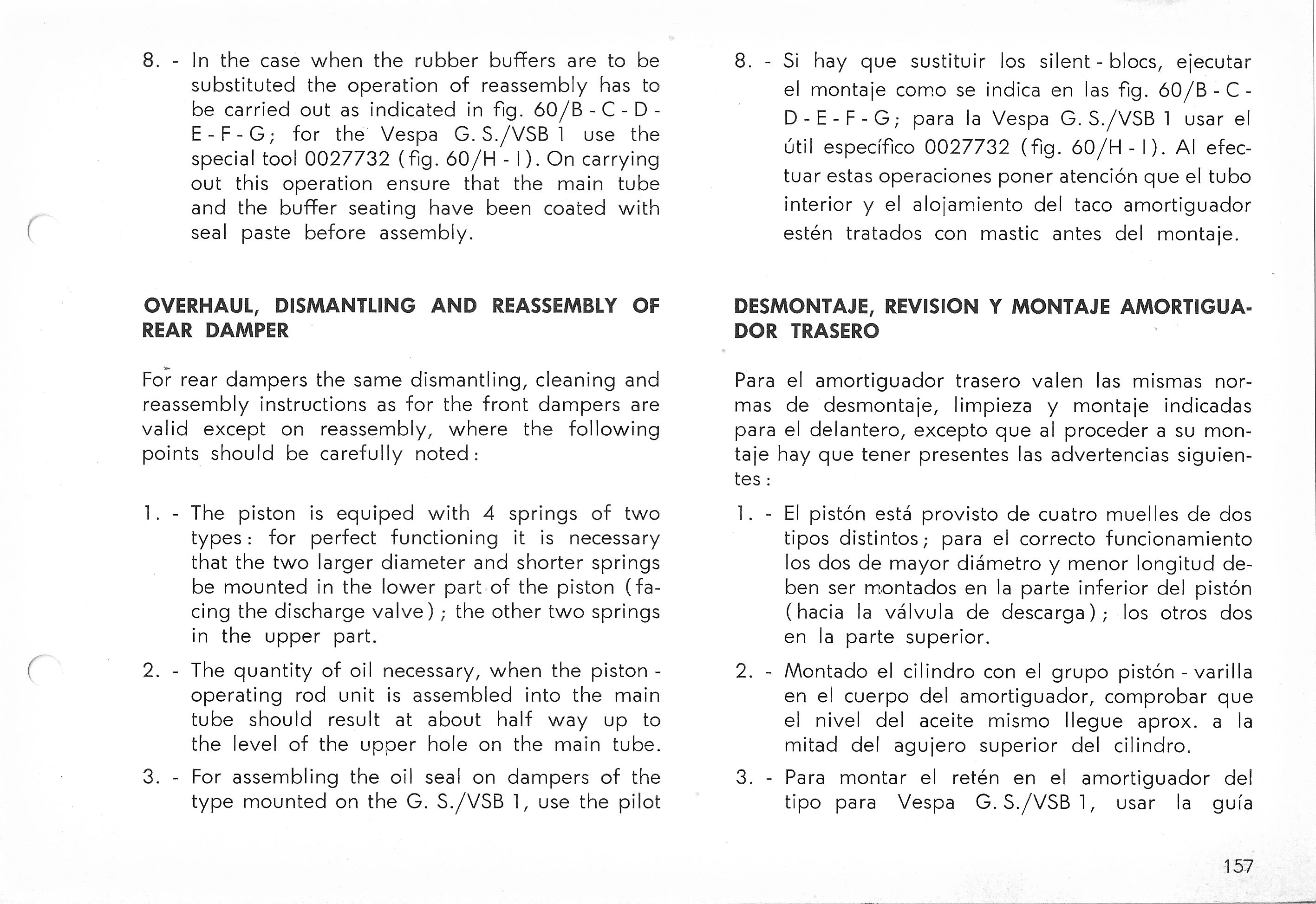 Vespa Service Station Manual 157