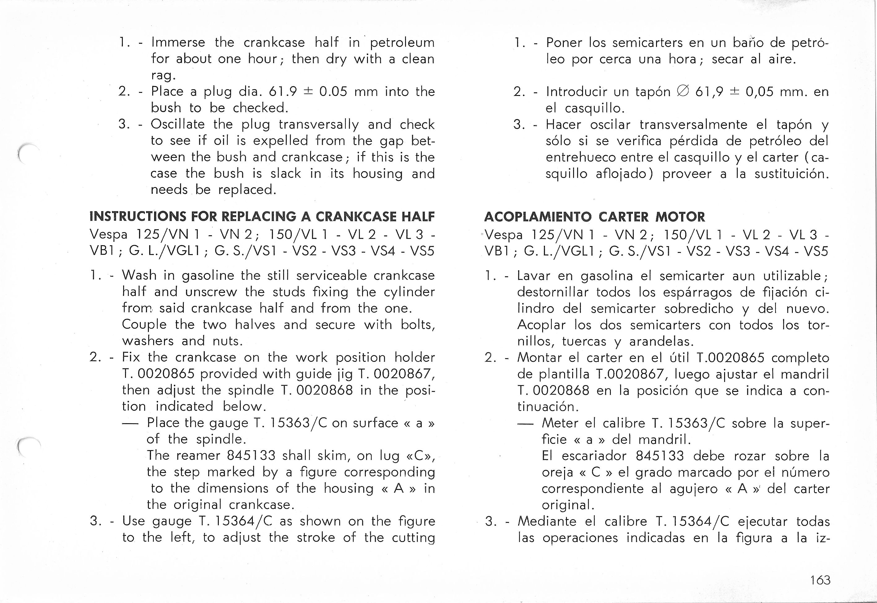 Vespa Service Station Manual 163