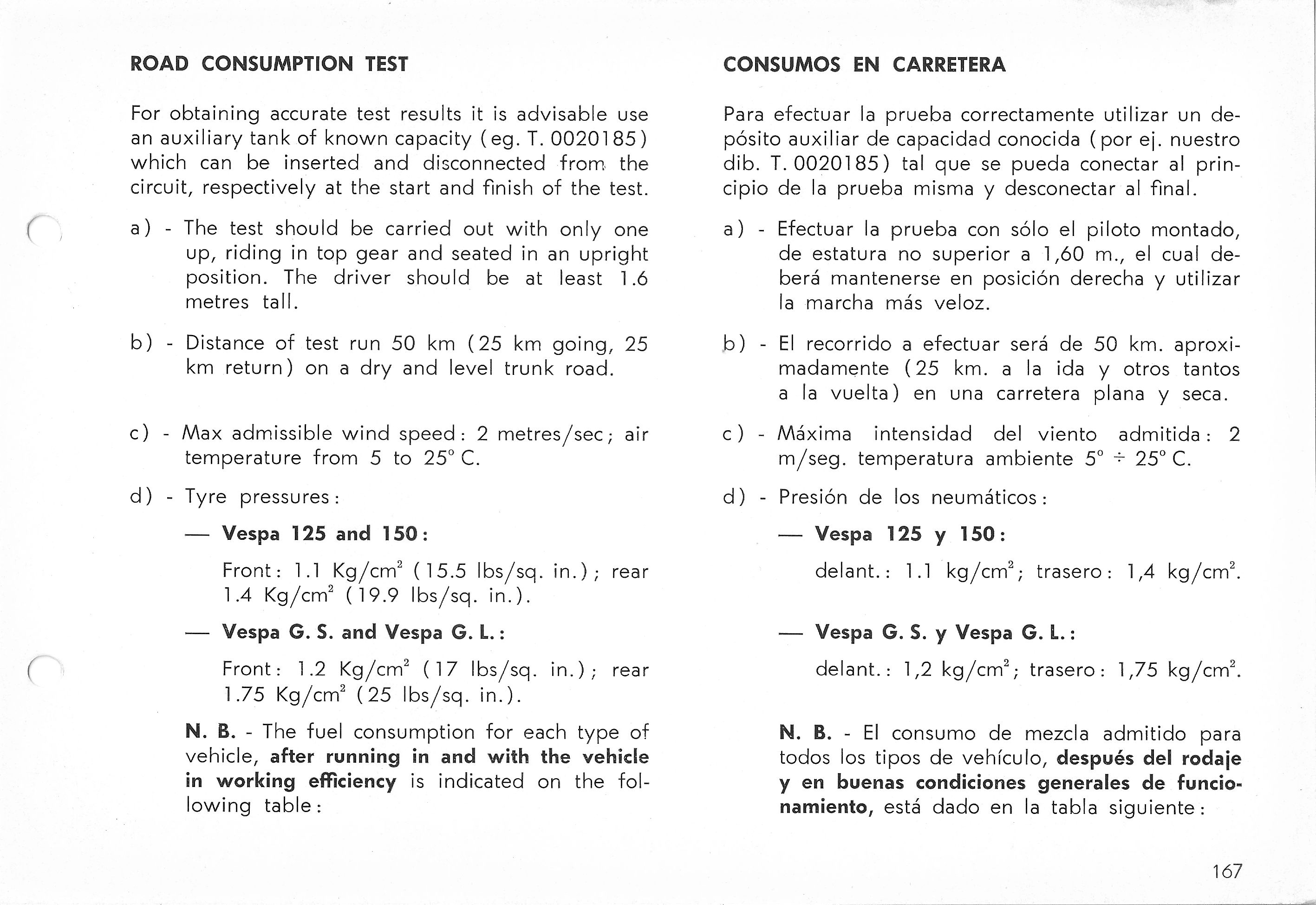 Vespa Service Station Manual 167