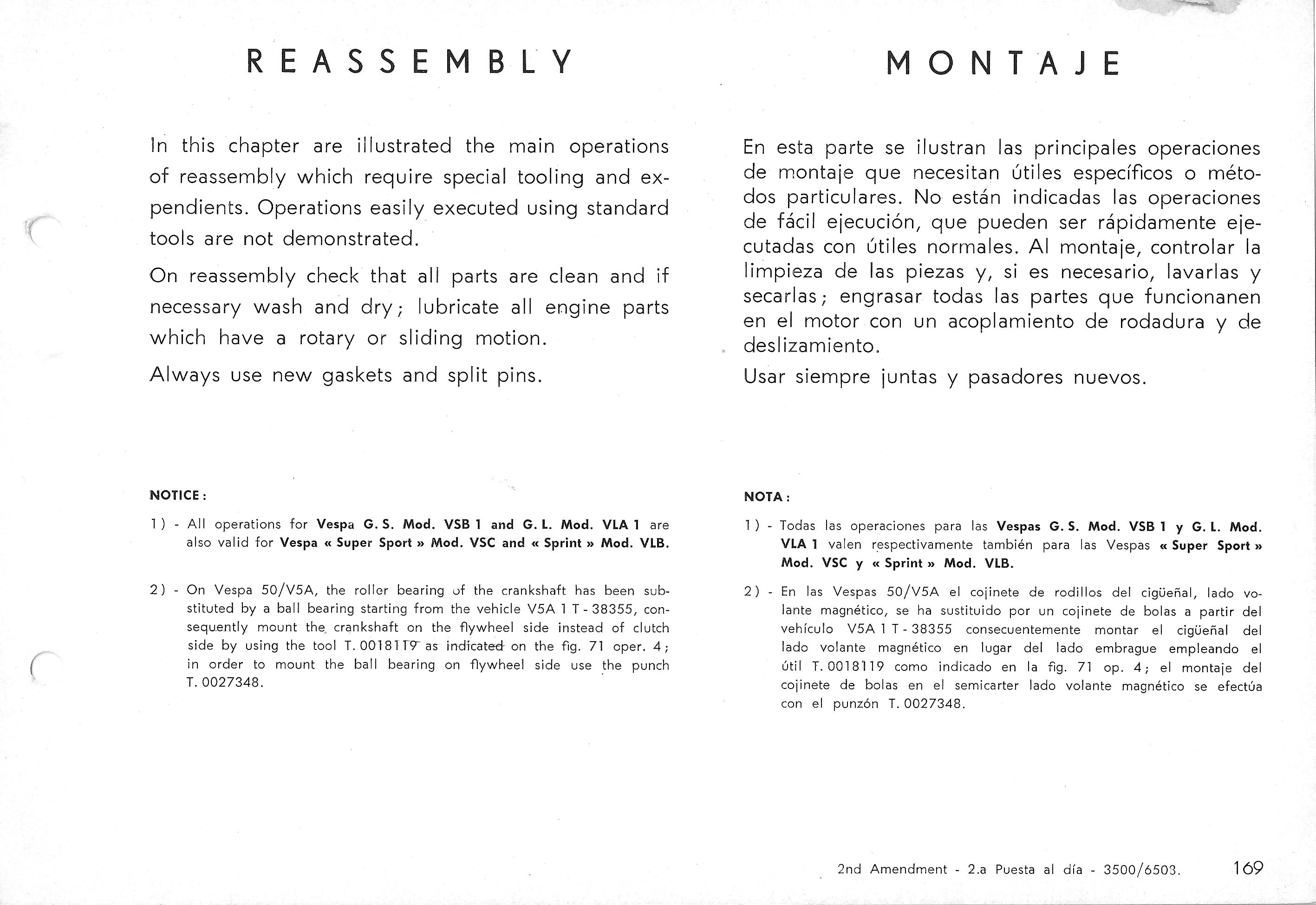 Vespa Service Station Manual 169