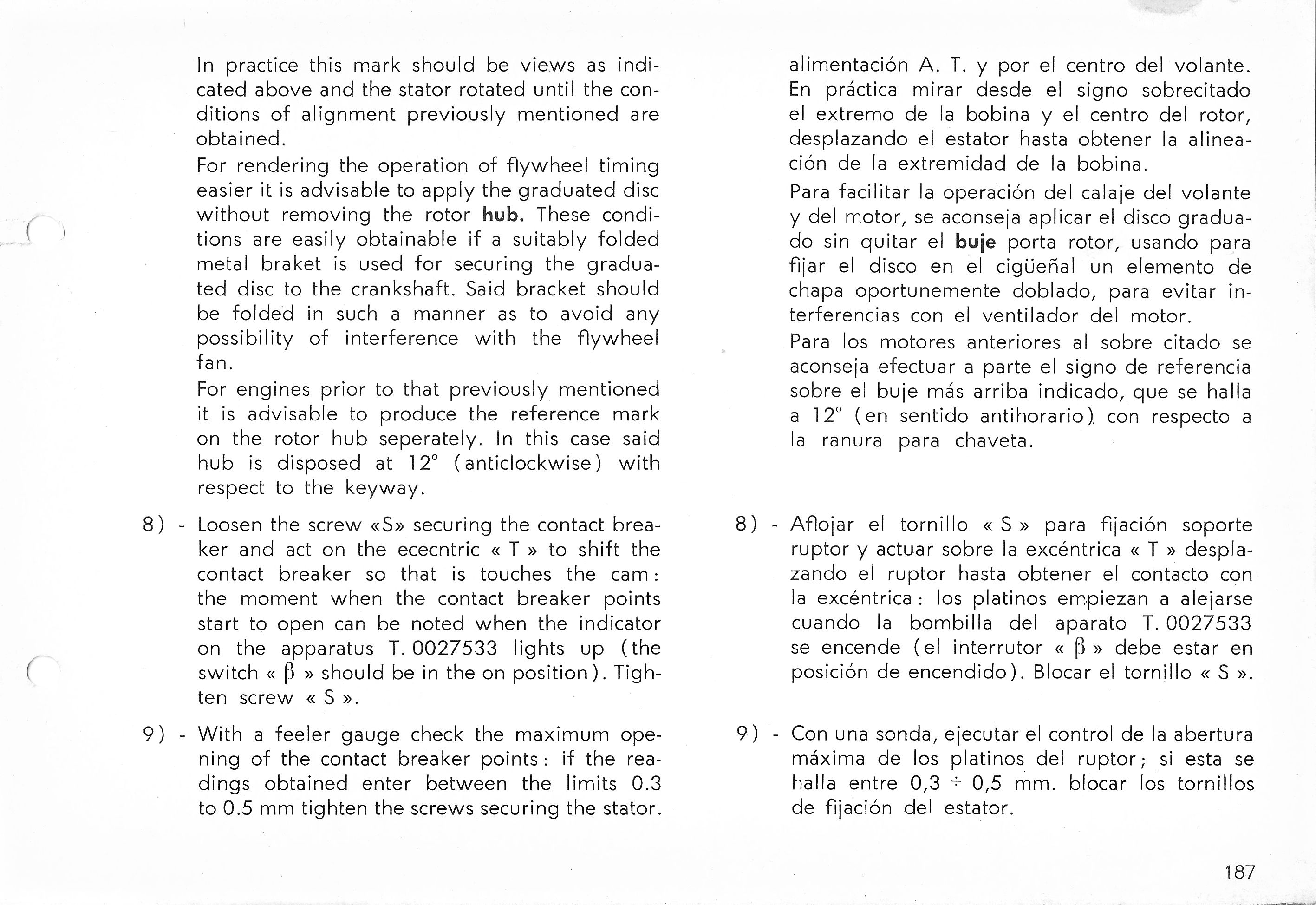 Vespa Service Station Manual 187-