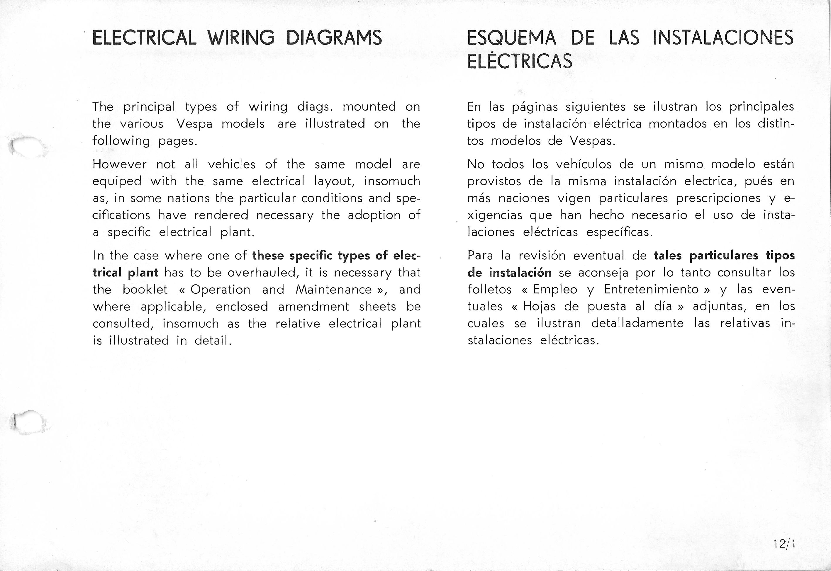 Vespa Service Station Manual 12-1